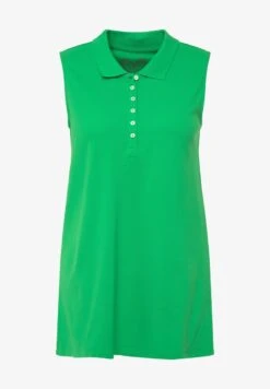 Ulla Popken REGULAR ÄRMELLOS - Poloshirt - Grass Green -Ulla Popken 93689b76849441388496a53d729a1ed8