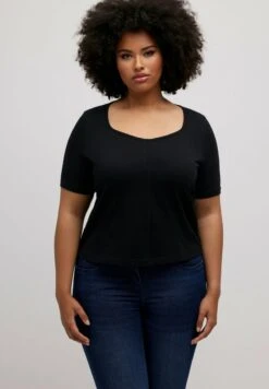 Ulla Popken T-Shirt Basic - Schwarz