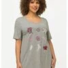 Ulla Popken MANCHES COURTES - T-Shirt Print - Gris Clair Chiné -Ulla Popken 93c037a85c6f4d97810629fdb5c1b4b8
