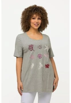 Ulla Popken MANCHES COURTES - T-Shirt Print - Gris Clair Chiné