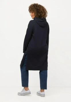 Ulla Popken MESSAGE IMPRIMÉ FENTE SUR LE CÔTÉ E - Kapuzenpullover - Marine -Ulla Popken 94031a41f7e54197a8e5e92943d89178