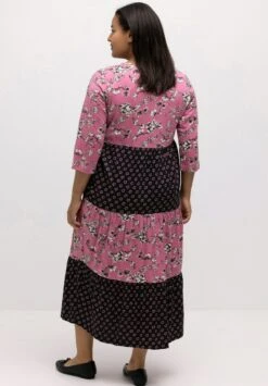 Ulla Popken Strickkleid - Black Multi -Ulla Popken 949436fc16a24451a599067ecb590426