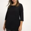 Ulla Popken Sweatshirt - Noir -Ulla Popken 94b09fbcb34b4a9aa83ea63814b7d036