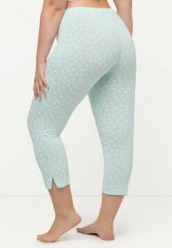 Ulla Popken POLKA DOT PRINT SLIM FIT CAPRIS - Nachtwäsche Hose - Aquamarine -Ulla Popken 94e853fe593d42e489637f4ba3d82050