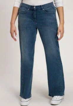 Ulla Popken MONY REISSVERSCHLUSSTASCHEN - Jeans Bootcut - Blue Denim -Ulla Popken 95fad708c0494e8189756adda57beb70