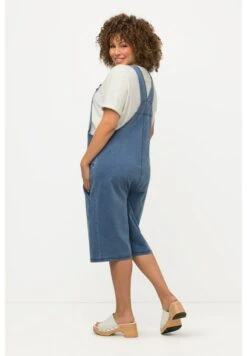 Ulla Popken JAMBE LARGE ET LIGNE EN A - Latzhose - Bleu Jean -Ulla Popken 96afaccda1c446f89b9634a8e79b71d6