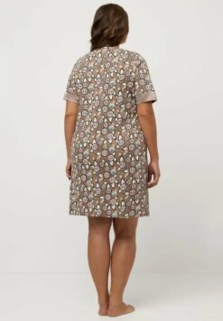 Ulla Popken Nachthemd - Taupe Multi -Ulla Popken 96c35a04127941dfa537dcfe03e2c404