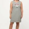 Ulla Popken LONGLINE DOG GRAPHIC - Nachthemd - Light Gray Melange