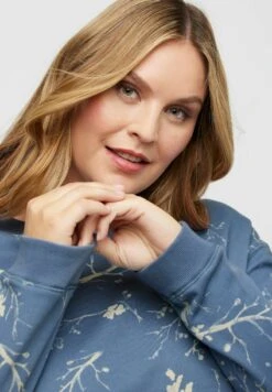 Ulla Popken Sweatshirt - Bleu Jean -Ulla Popken 998f15f9517f4e3db81f21a2918fa16f