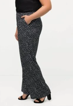 Ulla Popken DOTTED - Stoffhose - Black -Ulla Popken 9a7759a017dd41d1b754291ce046a3fb