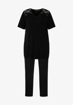Ulla Popken MANCHES COURTES ET DÉCOLLETÉ EN V - Nachtwäsche Set - Noir 12 Ulla Popken MANCHES COURTES ET DÉCOLLETÉ EN V - Nachtwäsche Set - Noir -Ulla Popken 9a7d19da2f944cceab35d72a07dfcf41