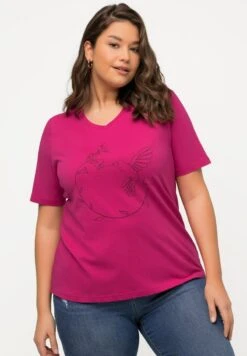 Ulla Popken T-Shirt Print - Fuchsia Pink -Ulla Popken 9abdd2108930491fb2b87da0da38925a 1