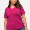 Ulla Popken T-Shirt Print - Fuchsia Pink -Ulla Popken 9abdd2108930491fb2b87da0da38925a