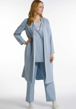 Ulla Popken Klassischer Mantel - Dove Blue