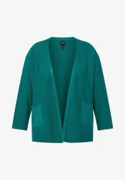 Ulla Popken CROSS RIBBED - Strickjacke - Green-blue 12 Ulla Popken CROSS RIBBED - Strickjacke - Green-blue -Ulla Popken 9c9da0b3e56a4e678000bc9a605d1f8b