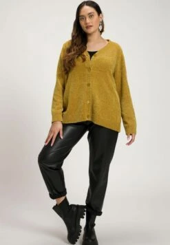 Ulla Popken Strickjacke - Donker Mosterdgeel -Ulla Popken 9d322b907e9546fdbc7832864fea8805