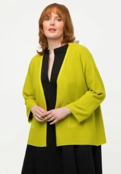 Ulla Popken CROSS RIBBED - Strickjacke - Pistachio -Ulla Popken 9e0687b394cb4231a2f32c46d1647112