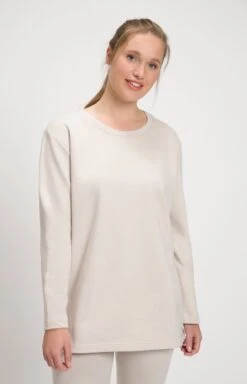 Ulla Popken Sweatshirt - Crème -Ulla Popken 9e4bc5790f6046e2bdff1b6d22a7dc60 1