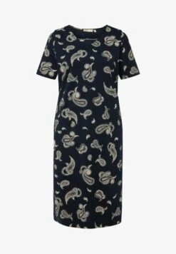 Ulla Popken DE NUIT MOTIF CACHEMIRE À COL EN V MANCHES COURTES ET C - Nachthemd - Marine -Ulla Popken 9ebce248cf414ab9a5ac286d139938df