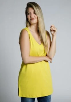 Ulla Popken Top - Mattes Gelb