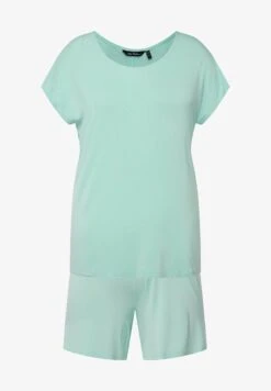 Ulla Popken MANCHES COURTES PAPILLON DÉCOLLETÉ RON SET - Nachtwäsche Set - Aigue Marine -Ulla Popken 9f4426f242ac4c5087fd5e43db9c7571 1