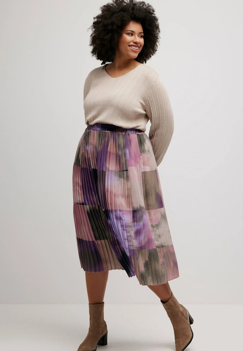 Ulla Popken PRINT ELASTISCHE BAND - A-Linien-Rock - Lavendel 4 Ulla Popken PRINT ELASTISCHE BAND - A-Linien-Rock - Lavendel – Bild 2