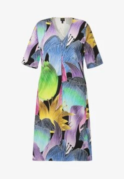 Ulla Popken MIDI AVEC FERMETURE À GLISSIÈRE DÉCOLLETÉ ROND ET MANCHES - Freizeitkleid - Noir -Ulla Popken a11ade94474145f49965d381fba4396f