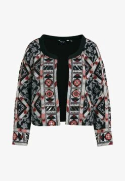 Ulla Popken RUNDHALS OFFENE FORM - Strickjacke - Schwarz -Ulla Popken a2152a83c5a04a80be330e8c651925e9