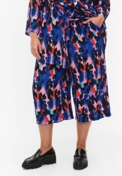 Ulla Popken 3/4 MARY IMPRIMÉ OISEAUX ET TAILLE ÉLASTIQUE - Shorts - Bleu Encre -Ulla Popken a272766457fd4b17912069a4dc97b289