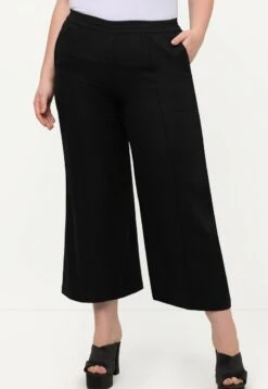Ulla Popken 7/8 EN TAILLE ÉLASTIQUE ET JAMBE LARGE - Stoffhose - Noir -Ulla Popken a3cd50f550224166ade0c3ae8f19fb42 1
