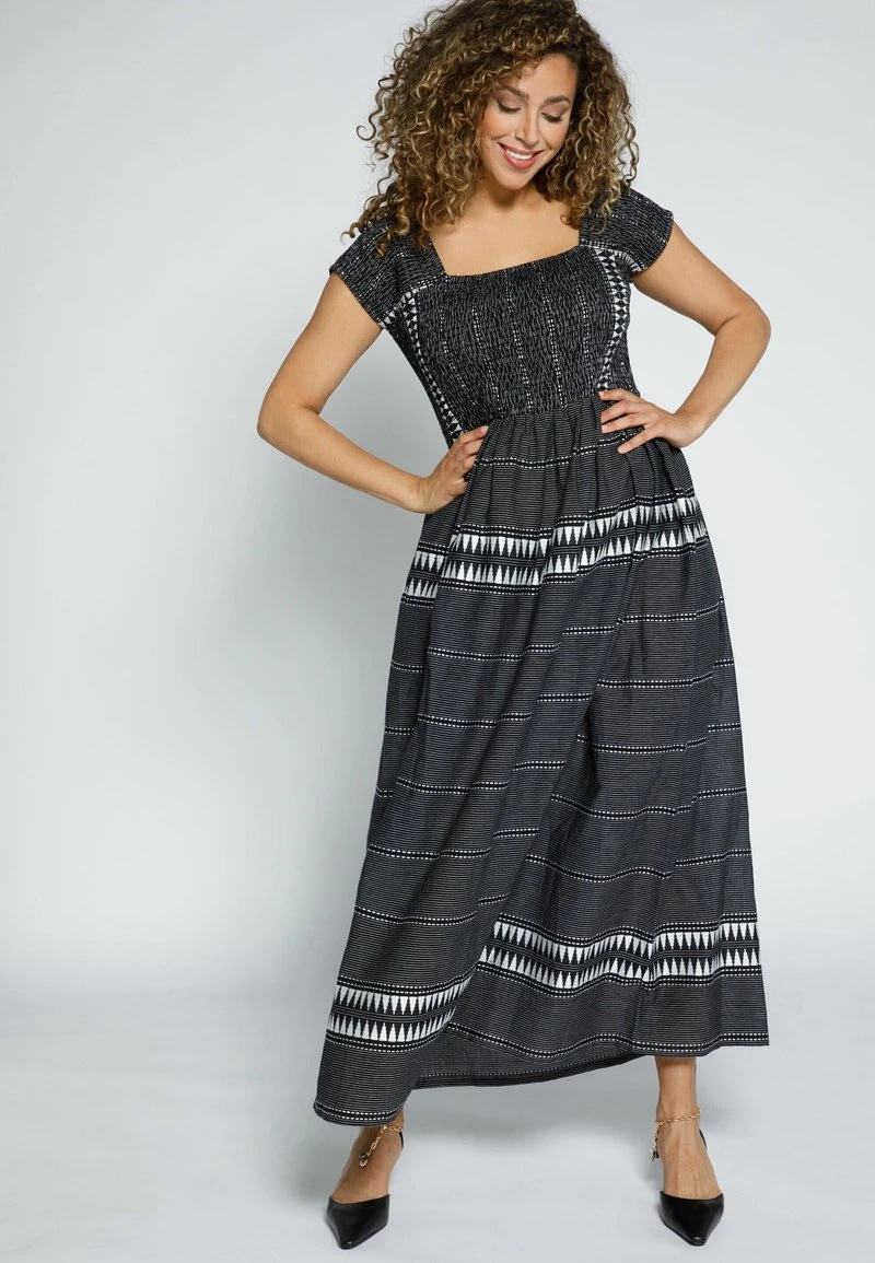 Ulla Popken Maxikleid - Schwarz-weiß 3 Ulla Popken Maxikleid - Schwarz-weiß