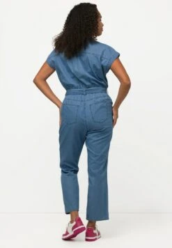 Ulla Popken SOFT SHORT SLEEVE - Jumpsuit - Light Blue -Ulla Popken a4abecf4b9d74e778e16a86a57342233