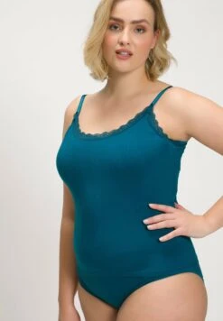 Ulla Popken OPENWORK - Unterhemd/-shirt - Blue -Ulla Popken a6592cfff6394300ae57390d8d9bf3b3