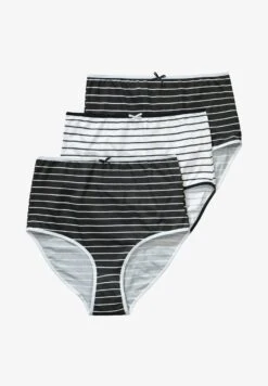 Ulla Popken MAXI LOT DE 3 RAYURES TAILLE HAUTE - Slip - Black -Ulla Popken a69ee764a9ce4f53acd5eb94bcfc204c