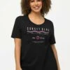 Ulla Popken SUNSET CLUB DÉCOLLETÉ ROND ET MANCHES - T-Shirt Print - Noir -Ulla Popken a6b22df630a74e58981fa01e21cfec16