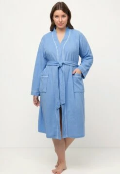 Ulla Popken Bademantel - Bleu Clair