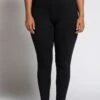 Ulla Popken ENGANLIEGENDE JERSEY - Leggings - Hosen - Schwarz -Ulla Popken a8b1c420bd2445509041de3519ed9684