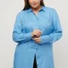Ulla Popken LANGARM - Hemdbluse - Sky Blue