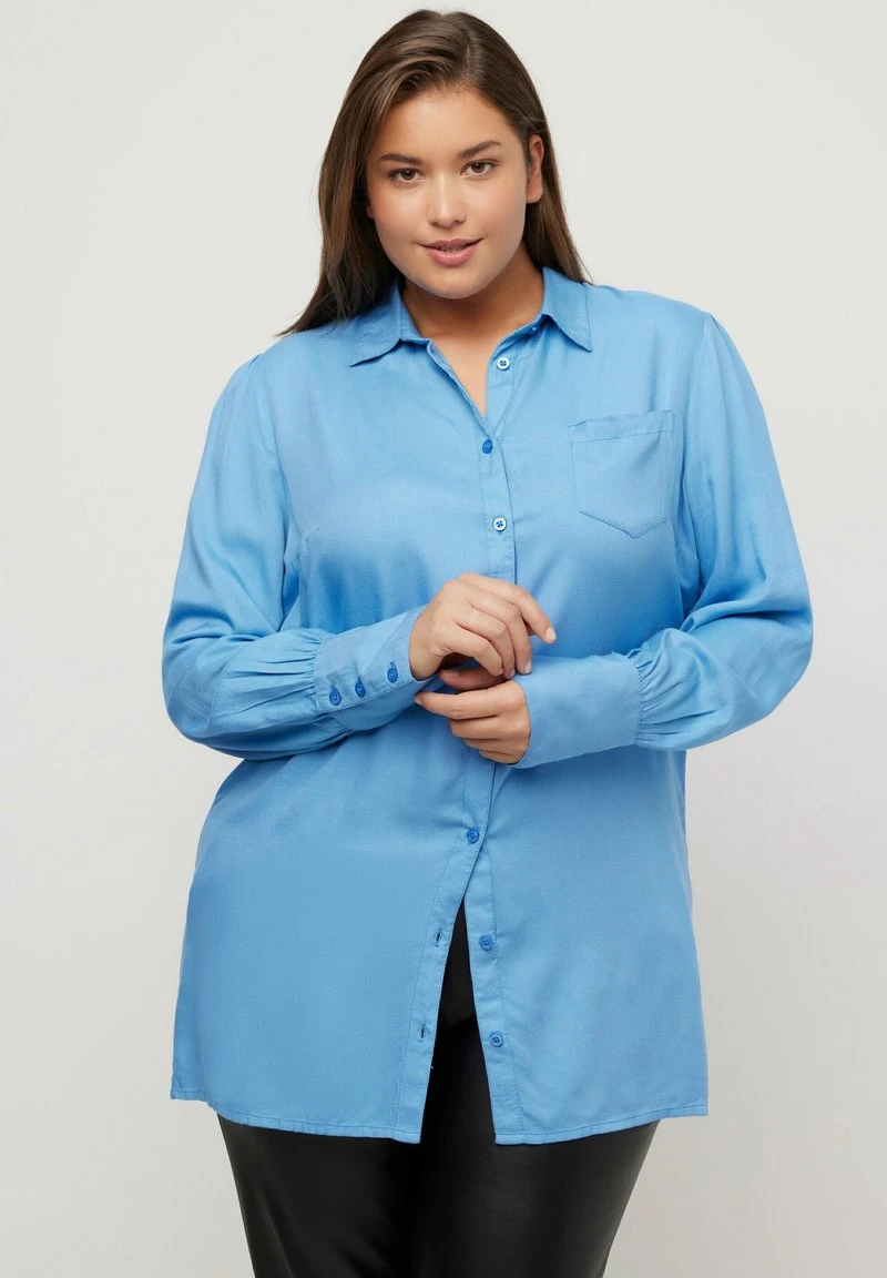 Ulla Popken LANGARM - Hemdbluse - Sky Blue 3 Ulla Popken LANGARM - Hemdbluse - Sky Blue