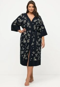 Ulla Popken À MOTIFS FORME OUVERTE MANCHES LONGUES - Bademantel - Sable -Ulla Popken aab22cc67a62408996e692297ad14255 1