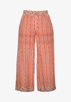 Ulla Popken BLÜTEN STREIFEN TASCHEN - Nachtwäsche Hose - Paprikarot -Ulla Popken aaf44cfcf9e34e429be58e90d448cbd2