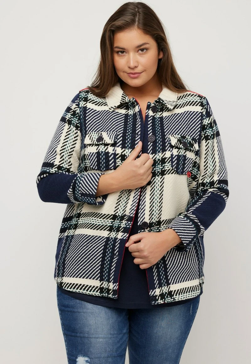 Ulla Popken Leichte Jacke - Navy Blue Multi 3 Ulla Popken Leichte Jacke - Navy Blue Multi