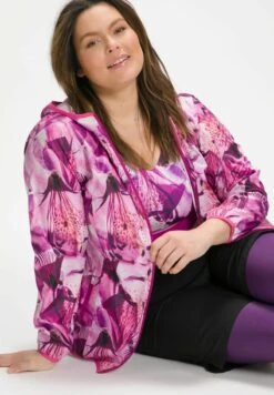 Ulla Popken Regenjacke / Wasserabweisende Jacke - Pink Berry -Ulla Popken ac11ed66a6e140b2a1066eda123561cd