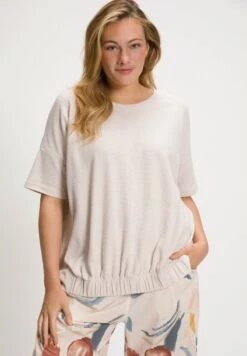Ulla Popken T-Shirt Basic - Poederroze
