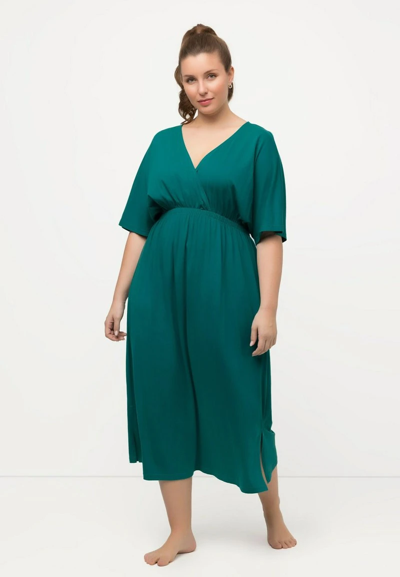 Ulla Popken WRAP LOOK - Nachthemd - Emerald 4 Ulla Popken WRAP LOOK - Nachthemd - Emerald – Bild 2