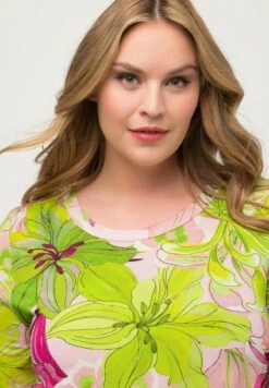 Ulla Popken RONDE HALS, KORTE MOUWEN - T-Shirt Print - Oudroze -Ulla Popken aed382b9a155427495b546721e267bad