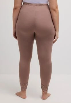 Ulla Popken SAUM - Leggings - Hosen - Taupe -Ulla Popken aee4f92f5a5a414499a5aa7a762b9b91
