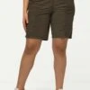 Ulla Popken STYLE CONFORTABLE - Shorts - Kaki -Ulla Popken aefc790e0cec448d8bb676ff1a2f148d