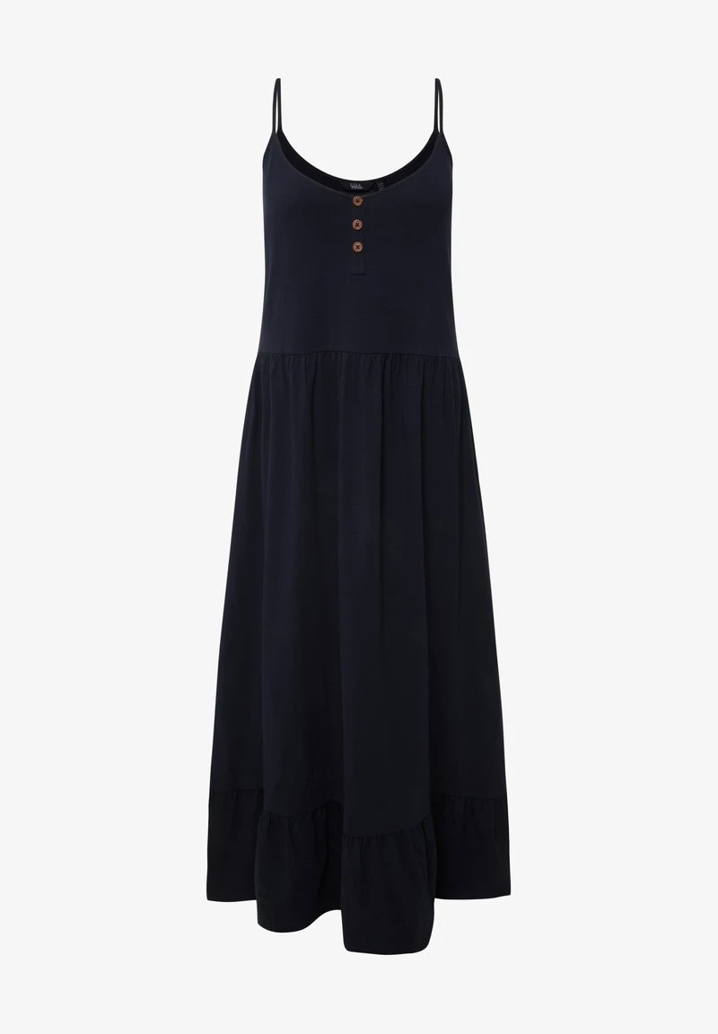 Ulla Popken SANS MANCHES DOUBLE VOLANT ET BRETEL - Maxikleid - Marine 7 Ulla Popken SANS MANCHES DOUBLE VOLANT ET BRETEL - Maxikleid - Marine – Bild 5