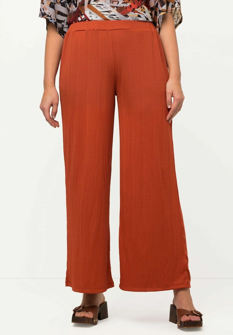 Ulla Popken MARY COUPE MARLENE JAMBE LARGE TAILLE ÉLASTIQUE - Stoffhose - Terre/cuite 3 Ulla Popken MARY COUPE MARLENE JAMBE LARGE TAILLE ÉLASTIQUE - Stoffhose - Terre/cuite